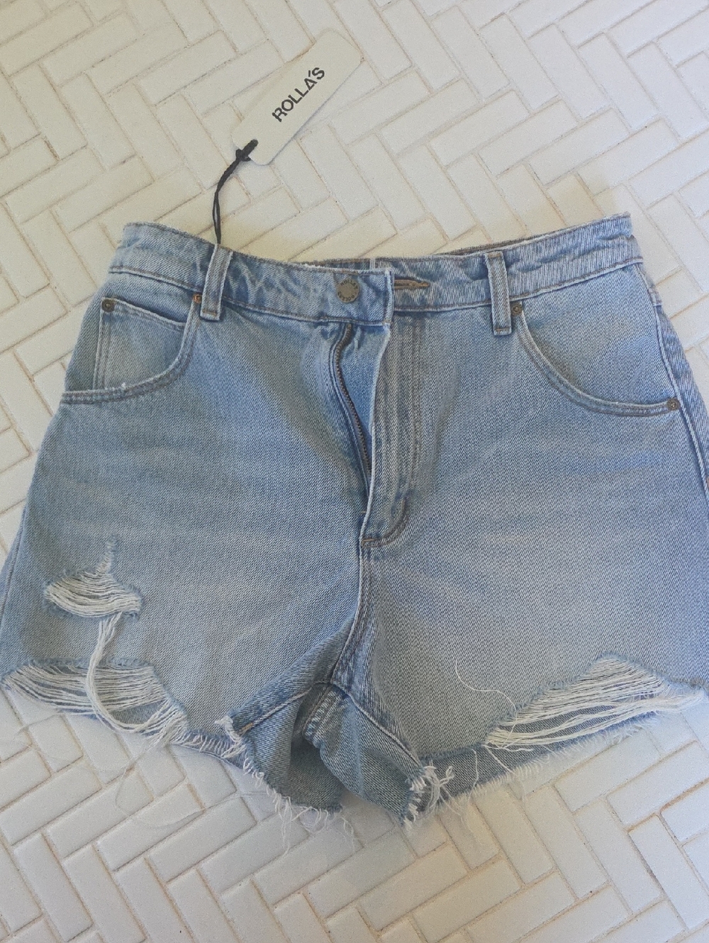 Rollas Mirage Shorts In Eva Blue NWT Size 28